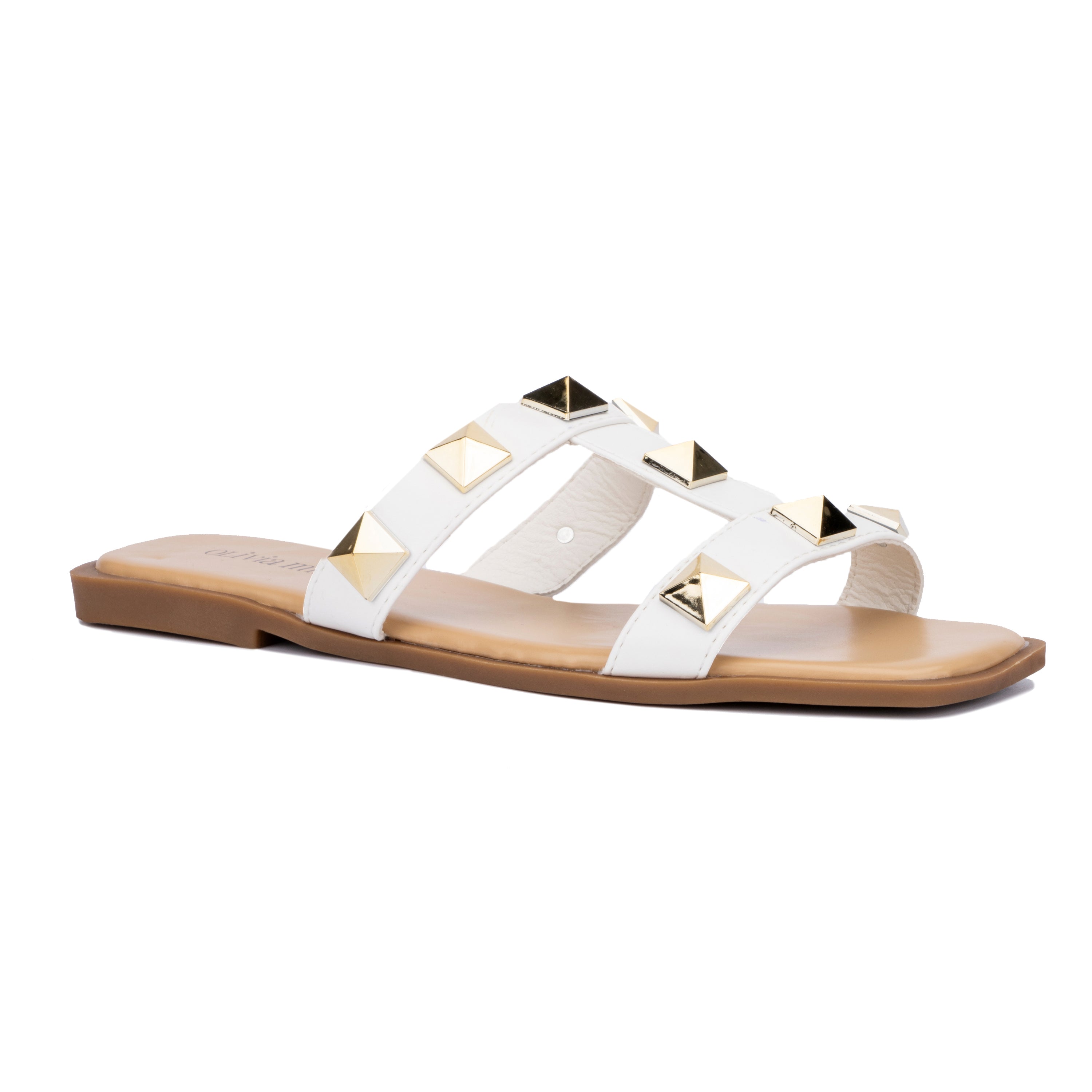 Women's Slip-On Flat Sandals with Cushioned Sole for All-Day Comfort