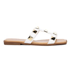 Women's Slip-On Flat Sandals with Cushioned Sole for All-Day Comfort