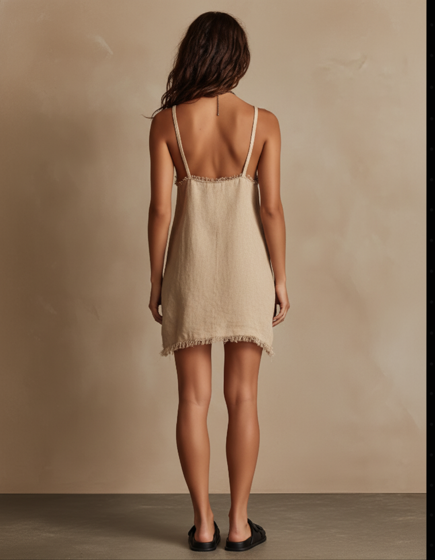 Women's Linen Shift Relaxed Mini Dress for Date Night